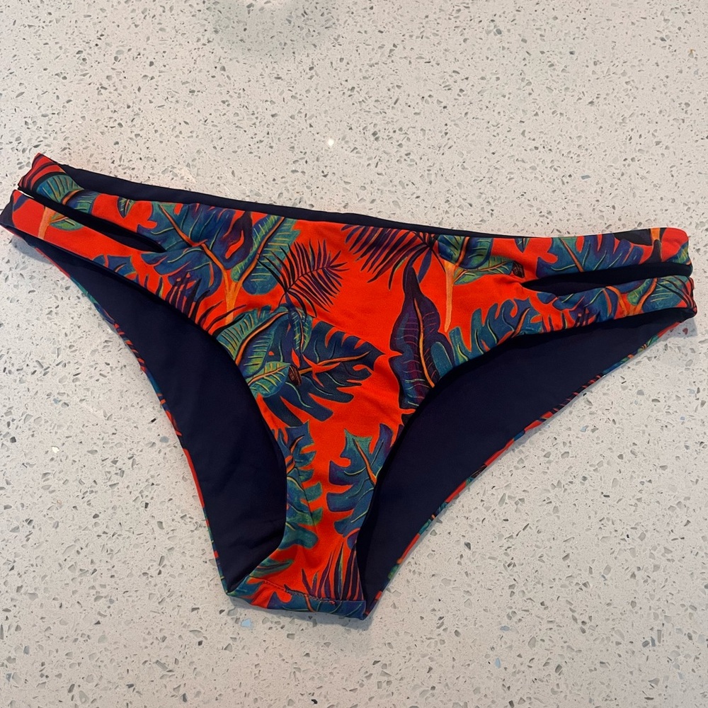 L Space Bikini Bottoms Palm Print Size S